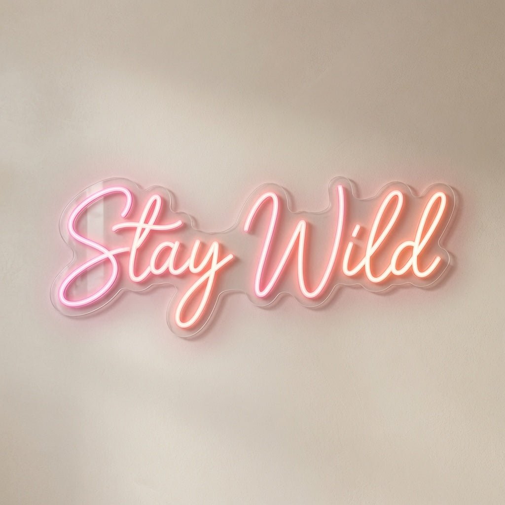 Stay Wild Lettering Home Decor LED Neon Sign - Shineneon