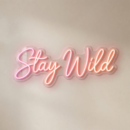 Stay Wild Lettering Home Decor LED Neon Sign - Shineneon