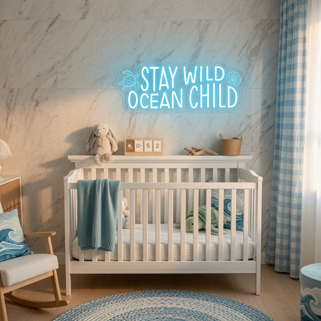 Stay Wild Ocean Child LED Neon Sign - 03 Real Lifestyle Scene