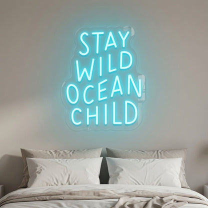 Stay Wild Ocean Child LED Neon Sign Home Decor - Shineneon