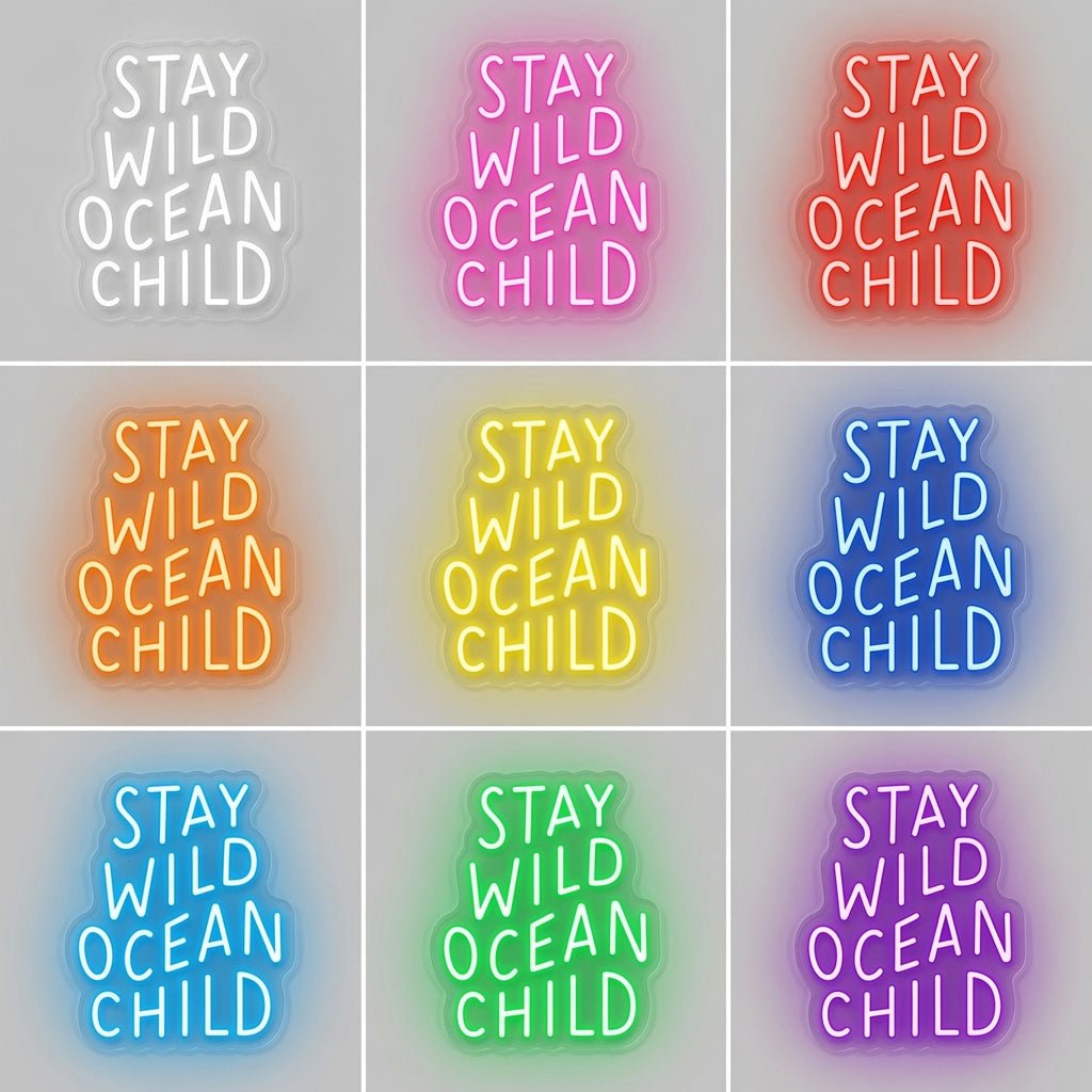 Stay Wild Ocean Child LED Neon Sign Home Decor - Shineneon