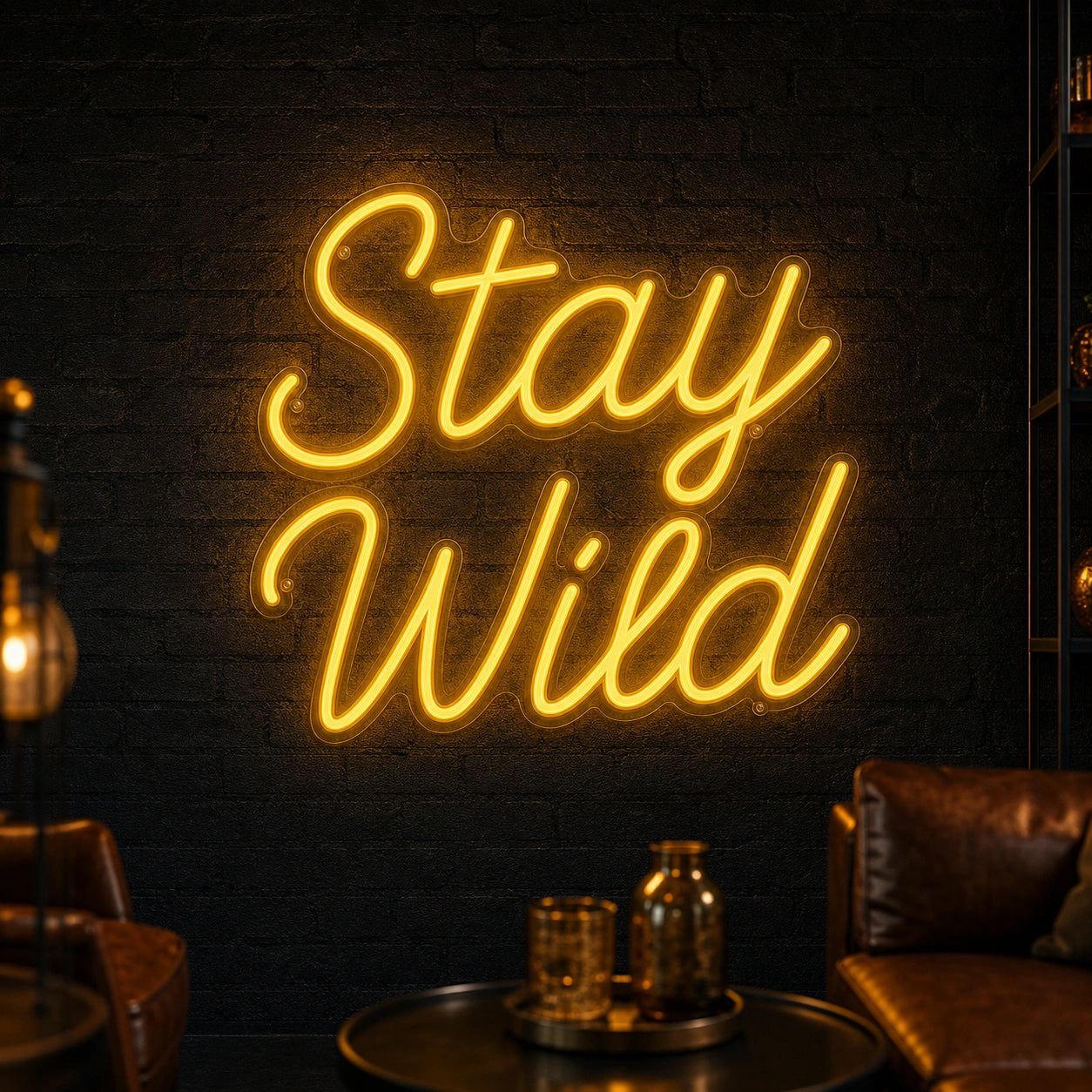 Stay Wild Wall Decor LED Neon Sign Garage Man Cave Neon Sign high-converting product image