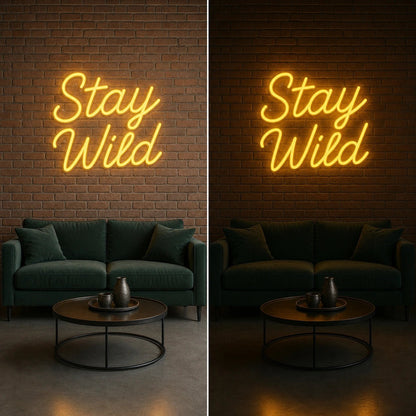 Stay Wild Wall Decor LED Neon Sign Garage Man Cave Neon Sign - Shineneon