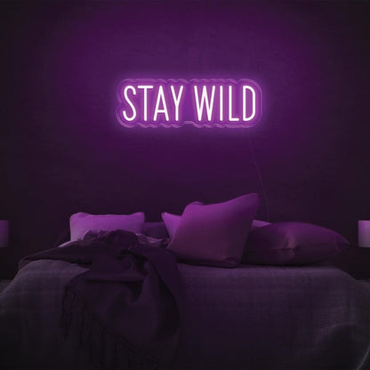 Stay Wild Warm Yellow Led Neon Sign For Modern Bedroom Decor | Shineneon
