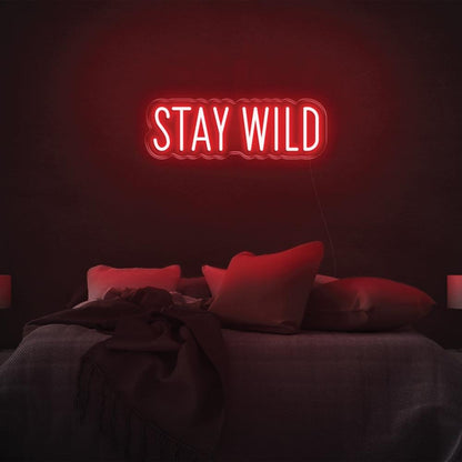 Stay Wild Warm Yellow Led Neon Sign For Modern Bedroom Decor | Shineneon