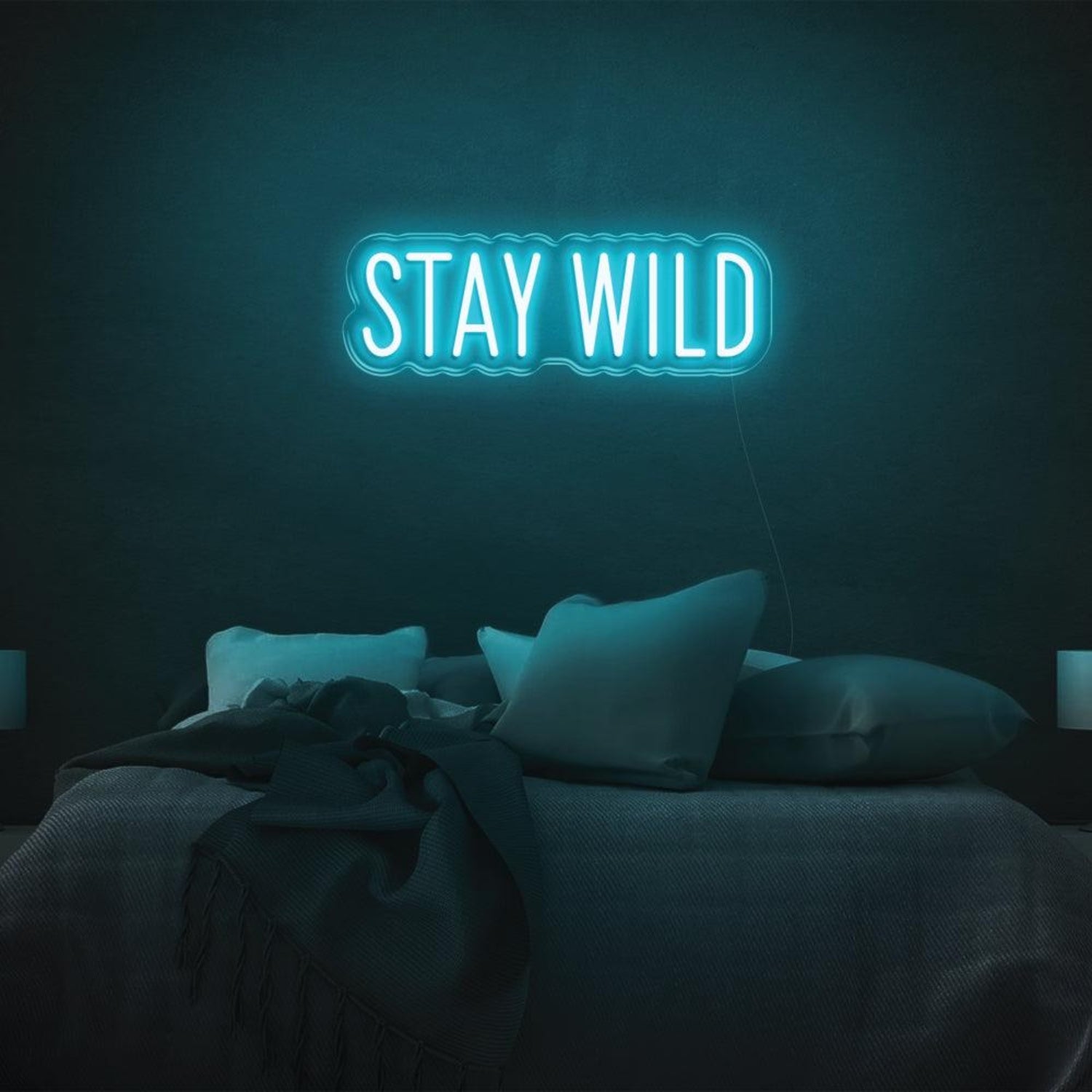 Stay Wild Warm Yellow Led Neon Sign For Modern Bedroom Decor | Shineneon