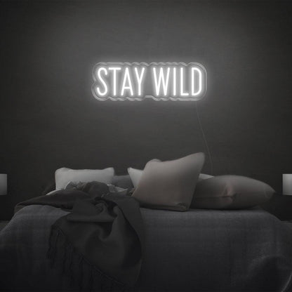 Stay Wild Warm Yellow Led Neon Sign For Modern Bedroom Decor | Shineneon