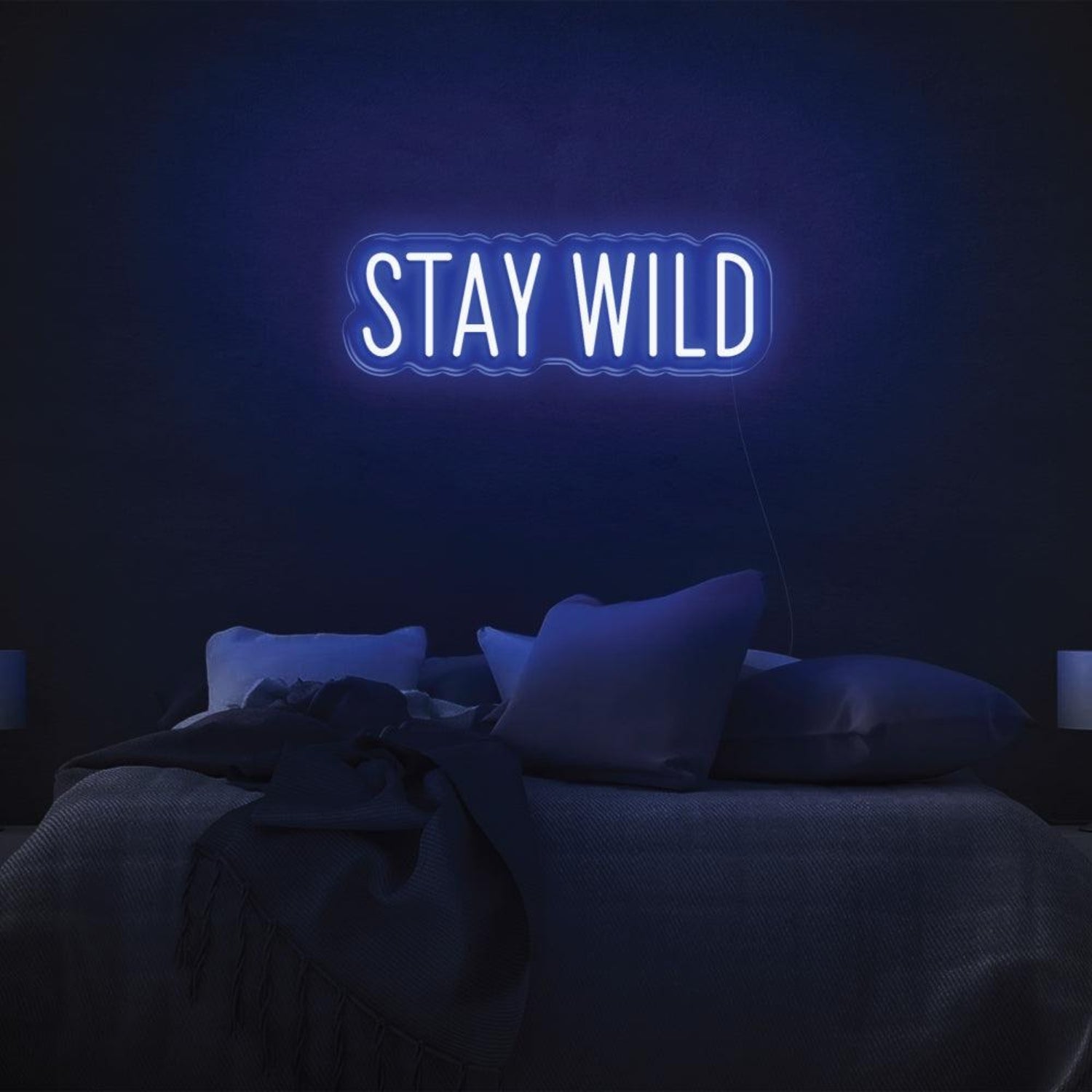 Stay Wild Warm Yellow Led Neon Sign For Modern Bedroom Decor | Shineneon