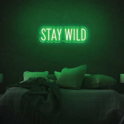 Stay Wild Warm Yellow Led Neon Sign For Modern Bedroom Decor | Shineneon