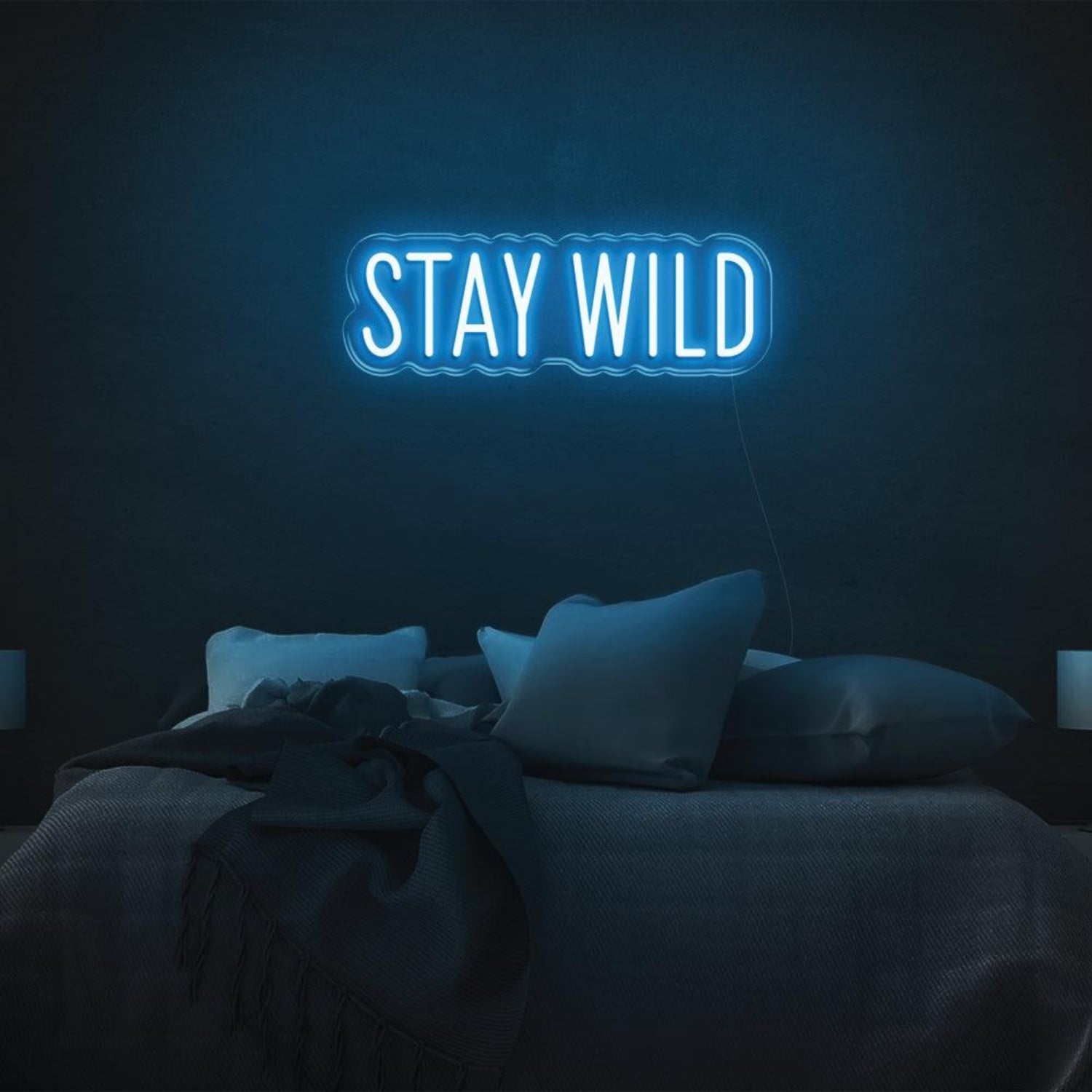 Stay Wild Warm Yellow Led Neon Sign For Modern Bedroom Decor | Shineneon