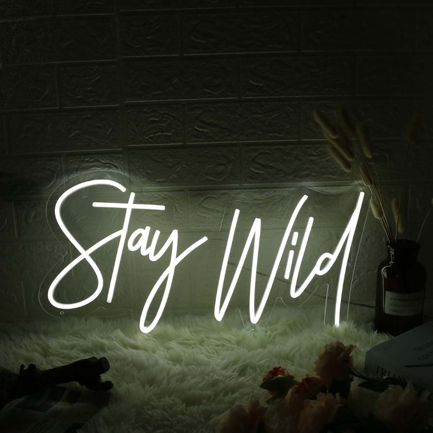 Stay Wild White Neon Sign For Inspirational And Positive Spaces | Shineneon
