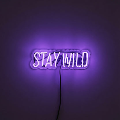 Stay Wild Word Art Wall Decor LED Neon Sign - 01 Original Product Image