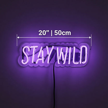 Stay Wild Word Art Wall Decor LED Neon Sign - Shineneon