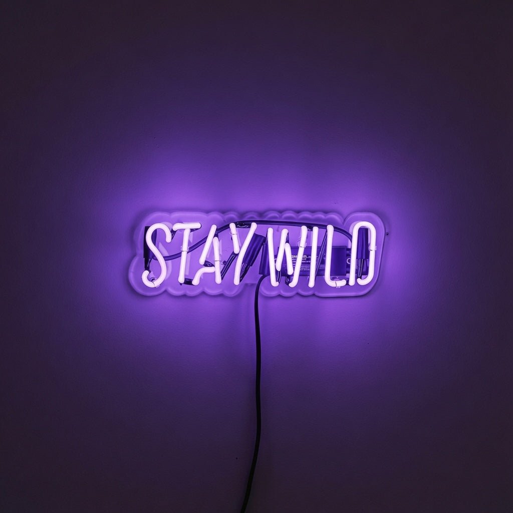 Stay Wild Word Art Wall Decor LED Neon Sign - Shineneon