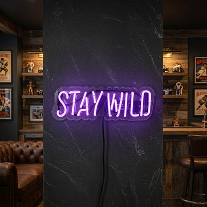 Stay Wild Word Art Wall Decor LED Neon Sign - Shineneon