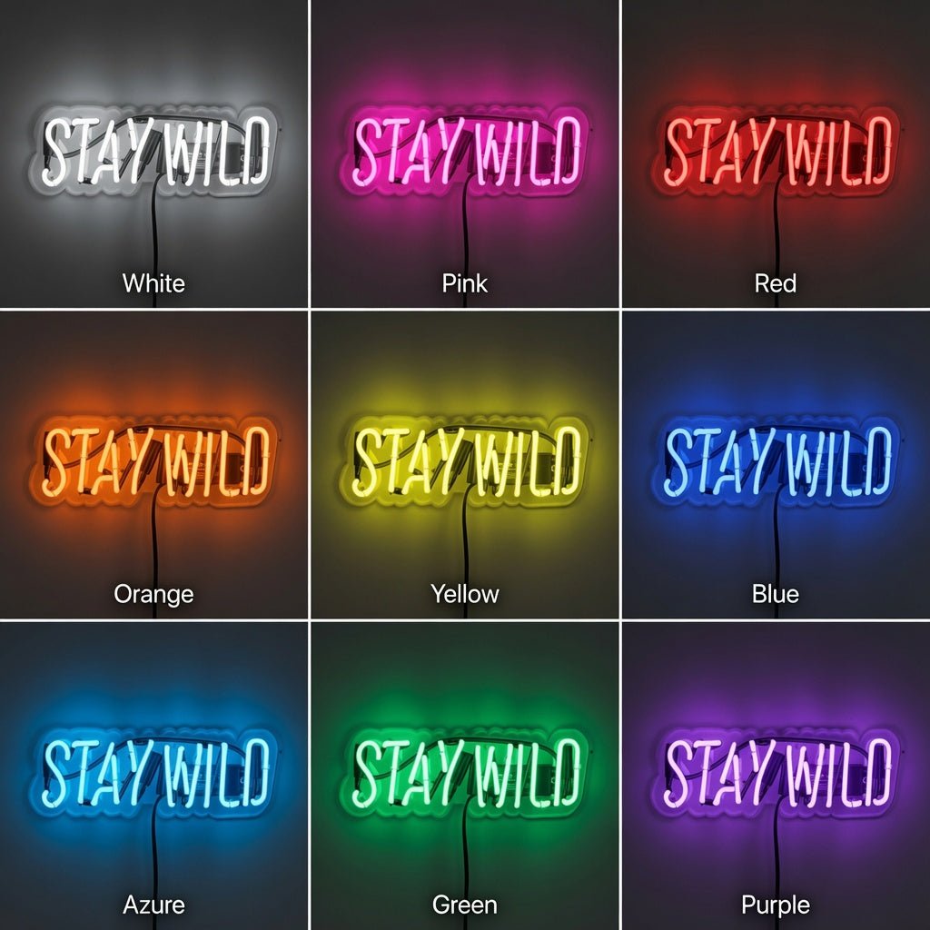 Stay Wild Word Art Wall Decor LED Neon Sign - Shineneon
