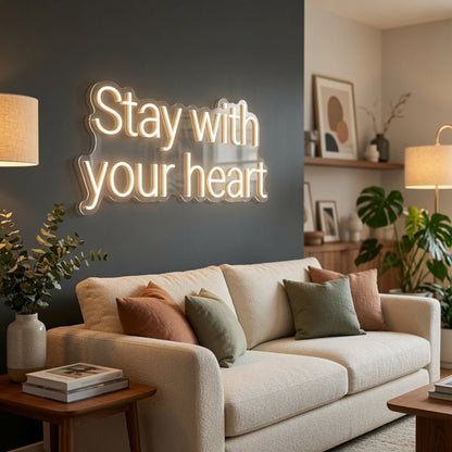 Stay With Your Heart LED Neon Sign - Shineneon