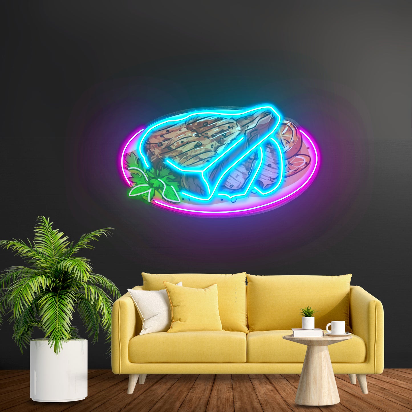 Steak Beef Steak Led Neon Sign Light Custom Led Signs