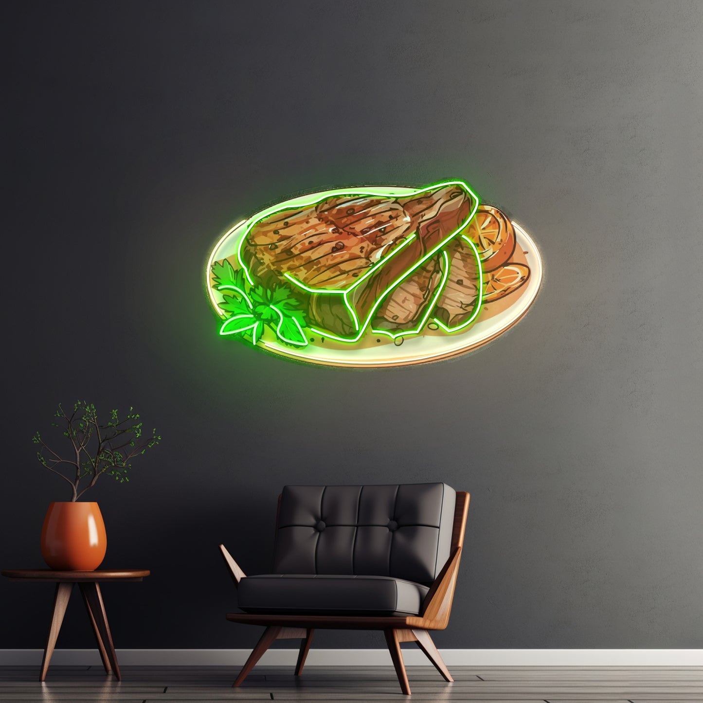 Steak Beef Steak Led Neon Sign Light Custom Led Signs