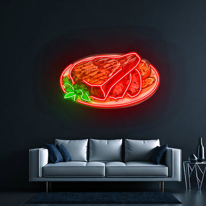 Steak Beef Steak Led Neon Sign Light Custom Led Signs