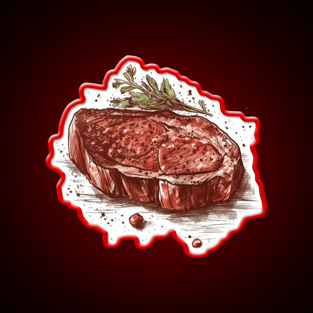 Steak Snack Food Led Neon Sign Rgb Color - Shineneon