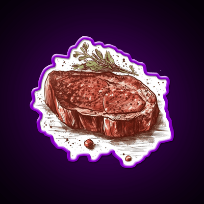 Steak Snack Food Led Neon Sign Rgb Color - Shineneon