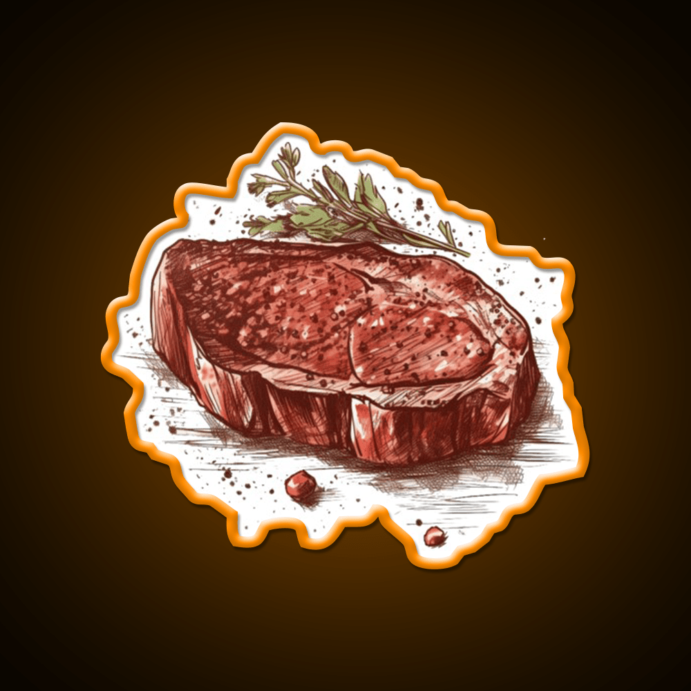 Steak Snack Food Led Neon Sign Rgb Color - Shineneon