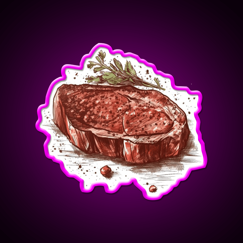 Steak Snack Food Led Neon Sign Rgb Color - Shineneon
