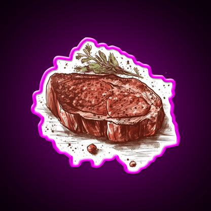 Steak Snack Food Led Neon Sign Rgb Color - Shineneon