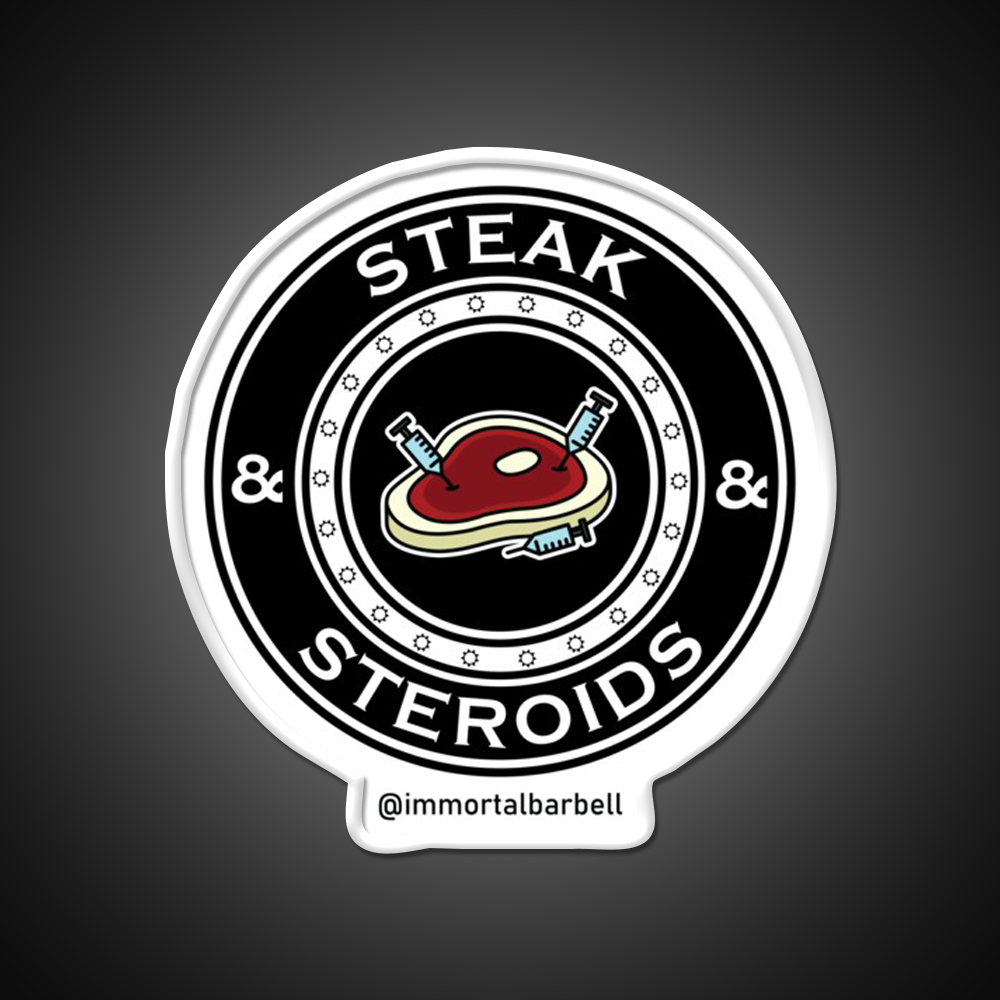 Steak Steroids Gym Fitness Led Neon Sign Rgb Color