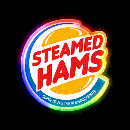 Steamed Hams Beer Bar Decor Led Neon Sign Rgb Color - LED neon sign close-up detail