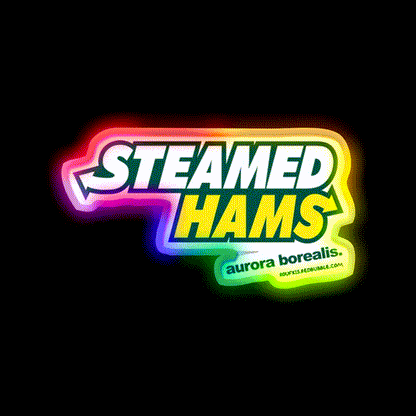 Steamed Hams Way Roufxis Rb Fast Food Led Neon Sign For Burger Place Rgb Color - LED neon sign close-up detail