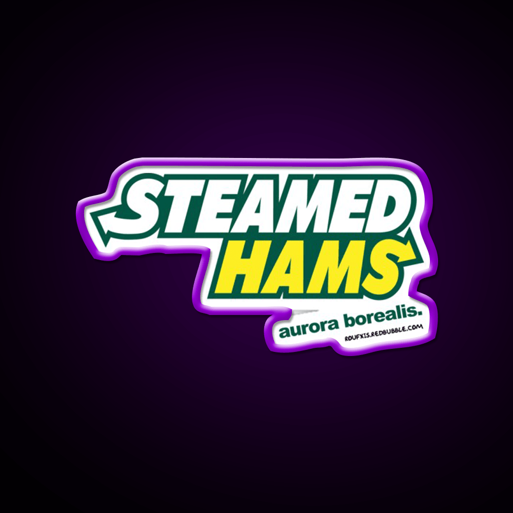 Steamed Hams Way Roufxis Rb Fast Food Led Neon Sign For Burger Place Rgb Color - Shineneon