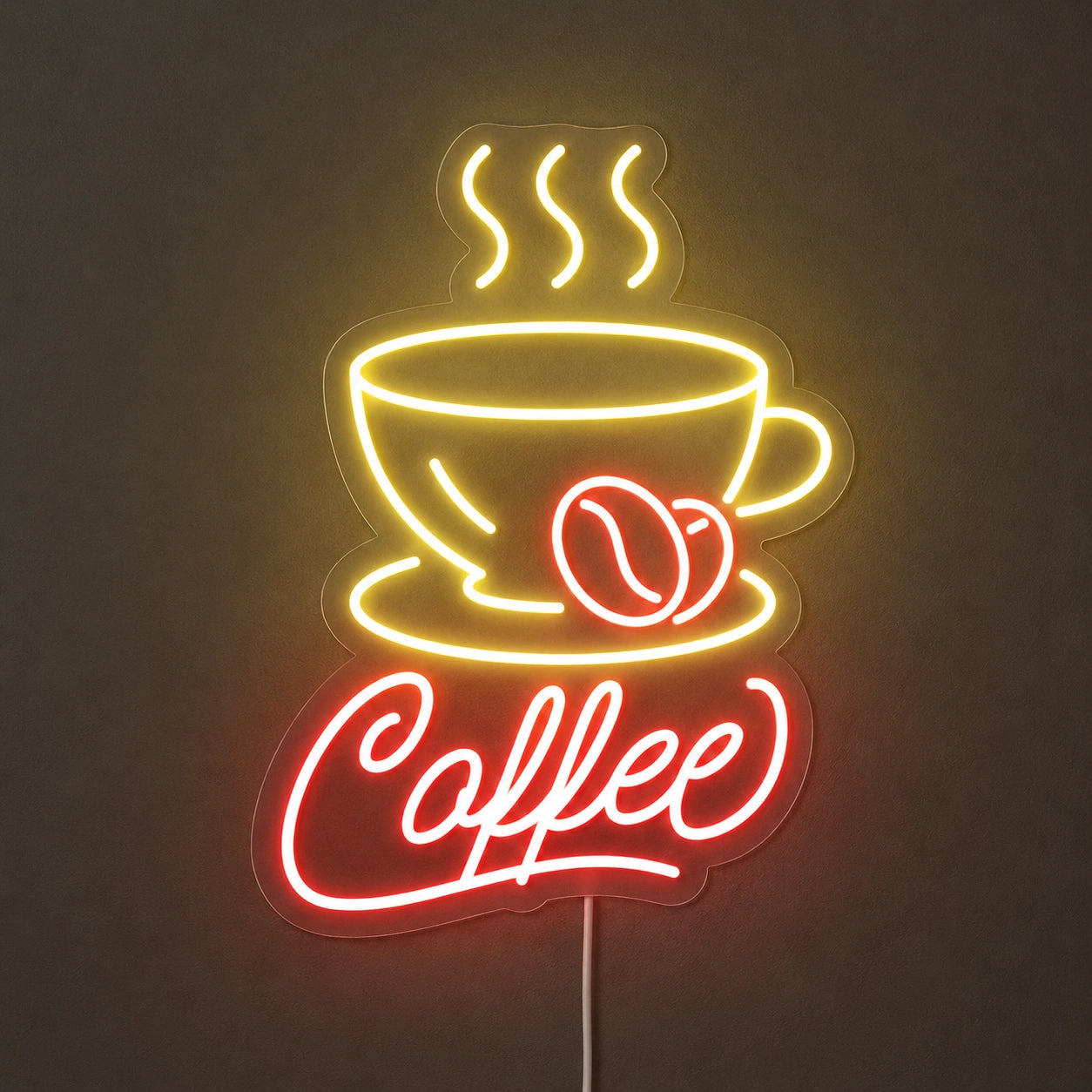 Steaming Coffee Cup Neon Sign LED Neon Sign main product image