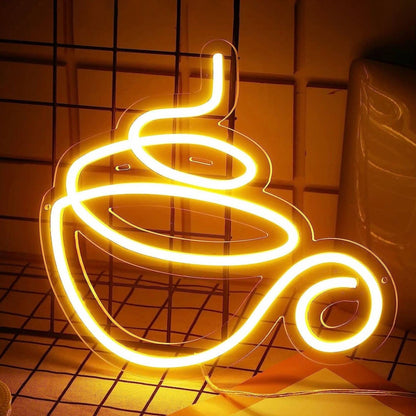 Steaming Hot Coffee Cup Led Neon Sign | Shineneon