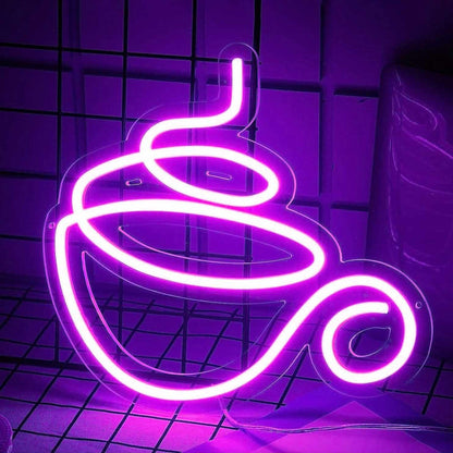 Steaming Hot Coffee Cup Led Neon Sign | Shineneon