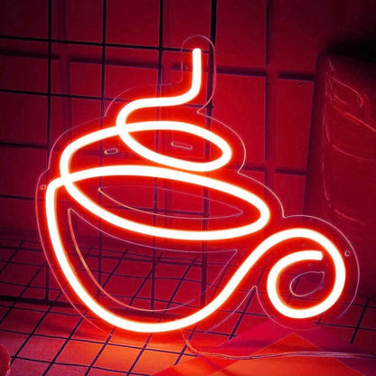 Steaming Hot Coffee Cup Led Neon Sign | Shineneon