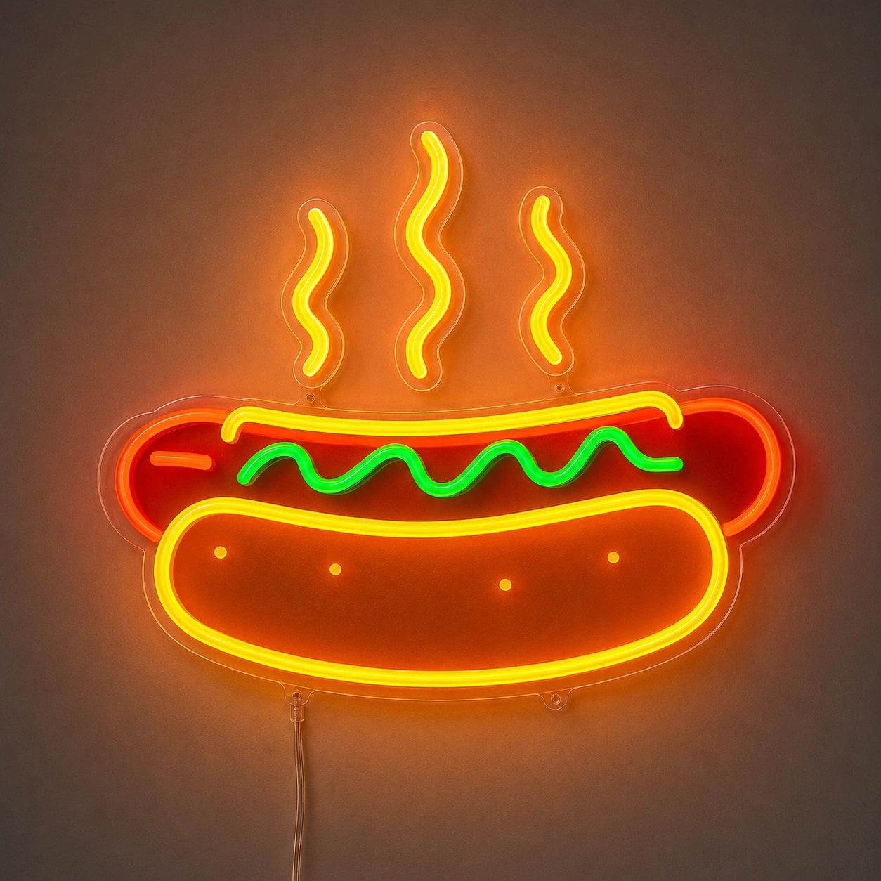 Steaming Hot Dog Neon Sign LED Neon Sign high-converting product image
