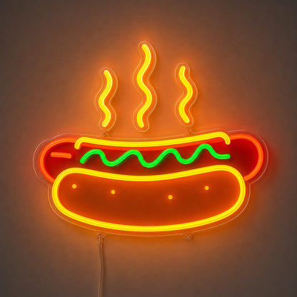 Steaming Hot Dog Neon Sign LED Neon Sign high-converting product image