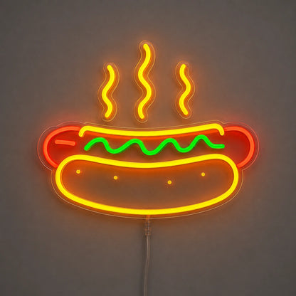 Steaming Hot Dog Neon Sign LED Neon Sign main product image