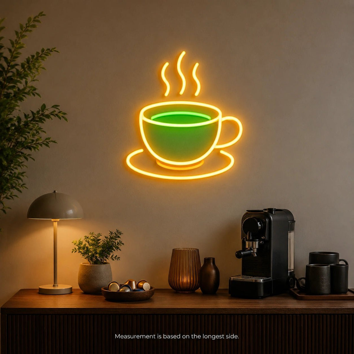 Steaming Tea Cup Saucer LED Neon Sign - Shineneon