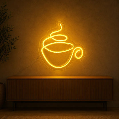 Steaming Teacup LED Neon Sign - Shineneon