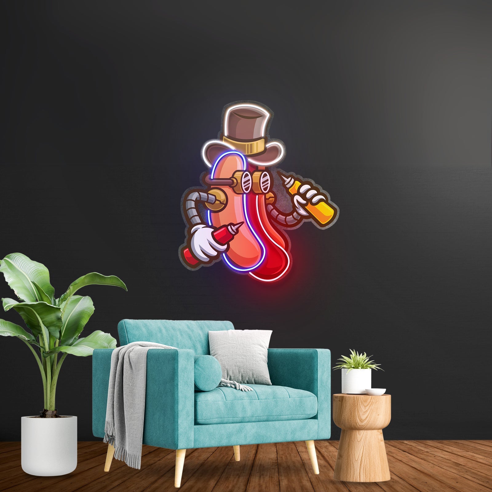 Steampunk Hotdog Led Neon Sign Light Custom Led Signs - Shineneon