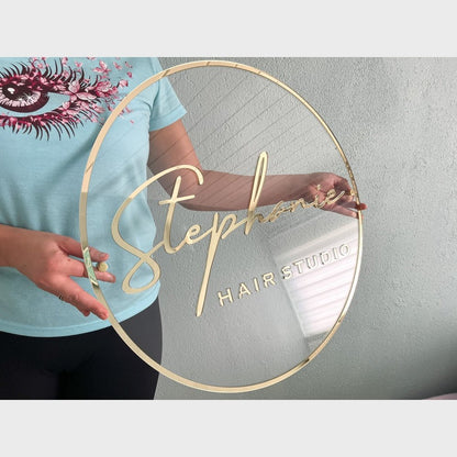 Stephanie Hair Studio Acrylic Business Logo Sign - Shineneon