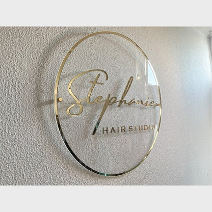 Stephanie Hair Studio Acrylic Business Logo Sign - Shineneon
