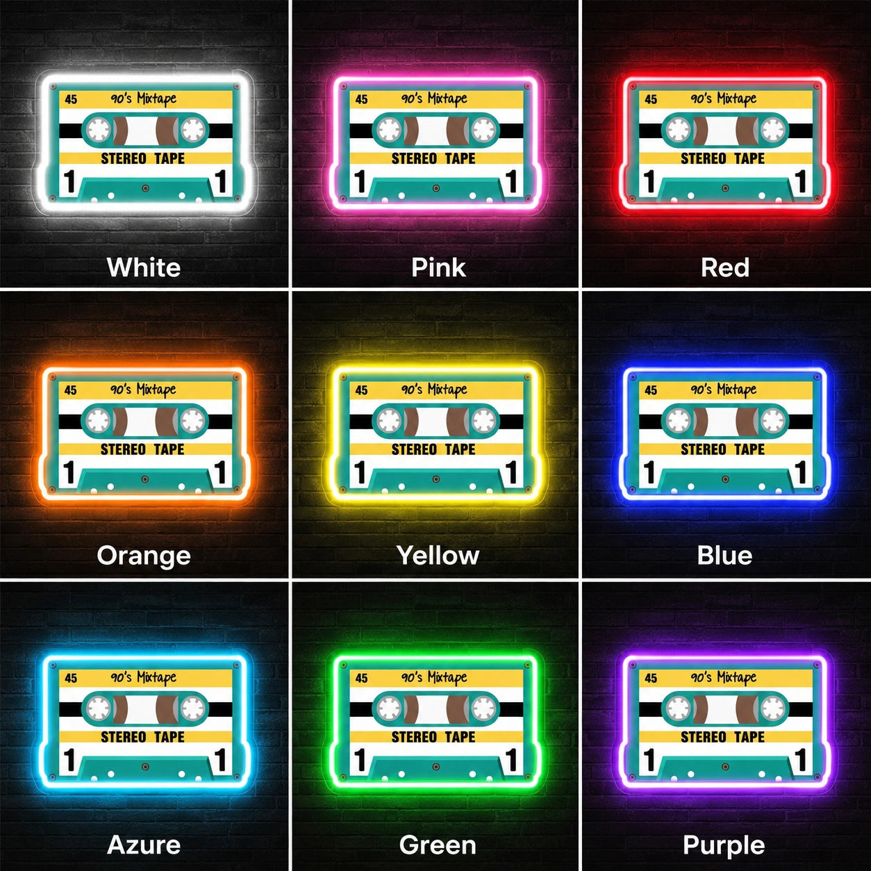 Stereo Tape Neon Sign LED Neon Sign color grid