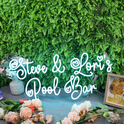 Steve And Loris Pool Bar Blue Led Neon Sign | Shineneon