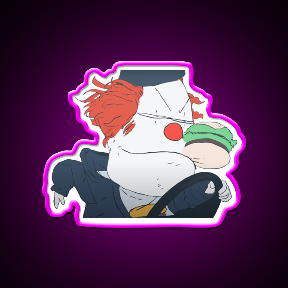 Steve Burger Fast Food Led Neon Sign For Burger Place Rgb Color