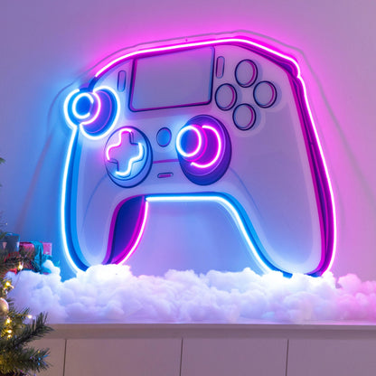 Stick Controller Purple-Blue Uv Printed Led Neon Sign For Gaming Room Holiday Decor | Shineneon