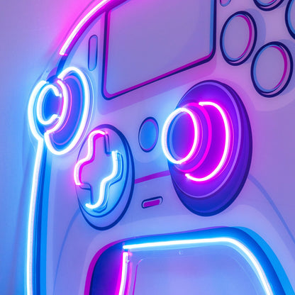 Stick Controller Purple-Blue Uv Printed Led Neon Sign For Gaming Room Holiday Decor | Shineneon